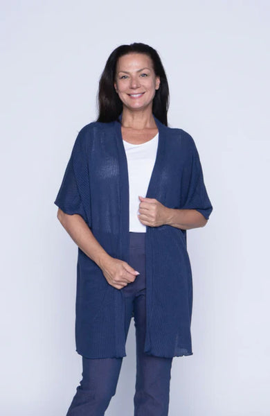 Laila Open Knit Cardigan (Navy)