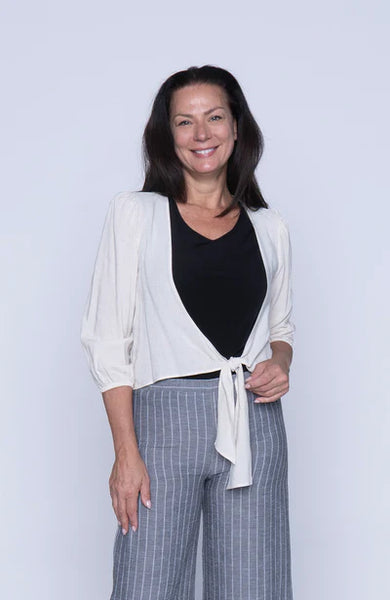 Kira Tie Bolero (Linen)