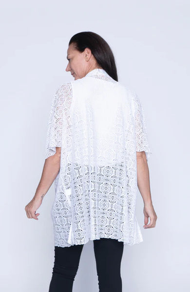 Hilary Lace Cardigan (White)