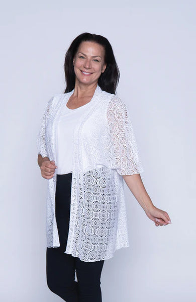 Hilary Lace Cardigan (White)