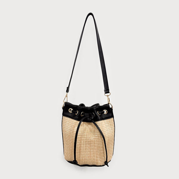 Yalette Raffia Bucket Purse -2 Colour Options