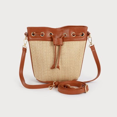 Yalette Raffia Bucket Purse -2 Colour Options