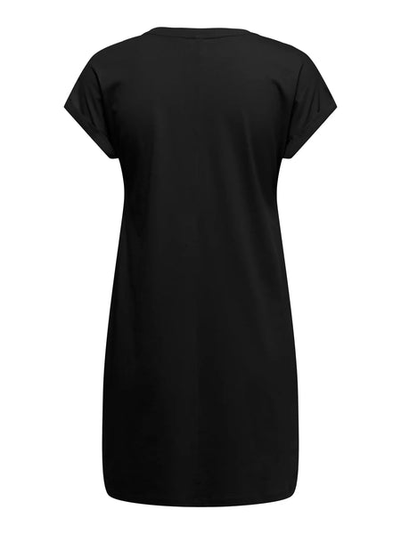 Bloom Organic Cotton T-Shirt Dress (Black)