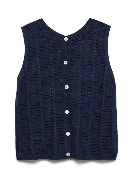 Lexia Button Down Knit Reversible Tank (Navy Blazer)