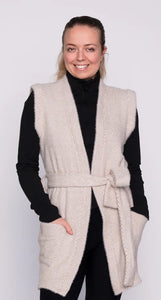 Elise Herringbone Eyelash Vest