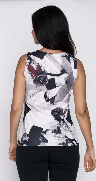 Liza Abstract Peekaboo Fitted Top