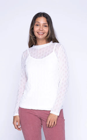 Marlise Lace Top (White)