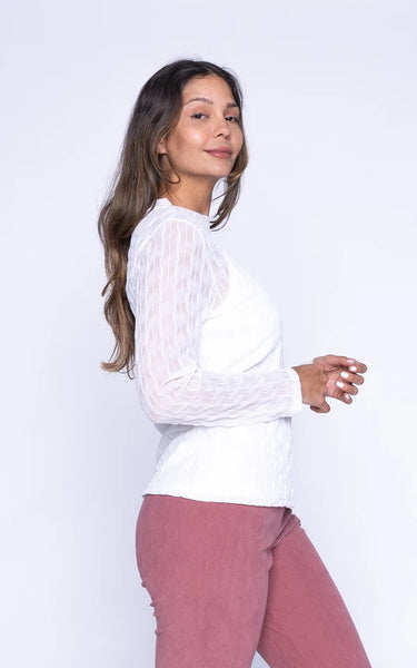 Marlise Lace Top (White)