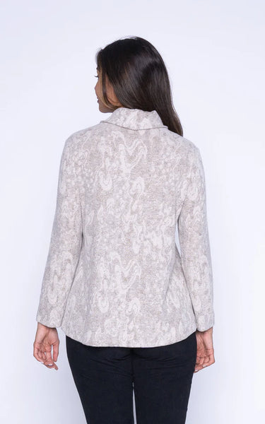 Emma Cowl Neck Top (Beige)