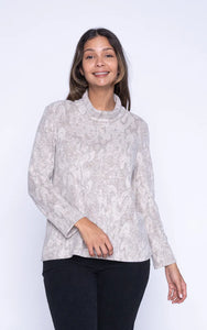 Emma Cowl Neck Top (Beige)