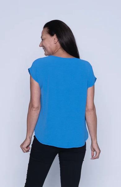 Nera Woven Blouse (Blue)