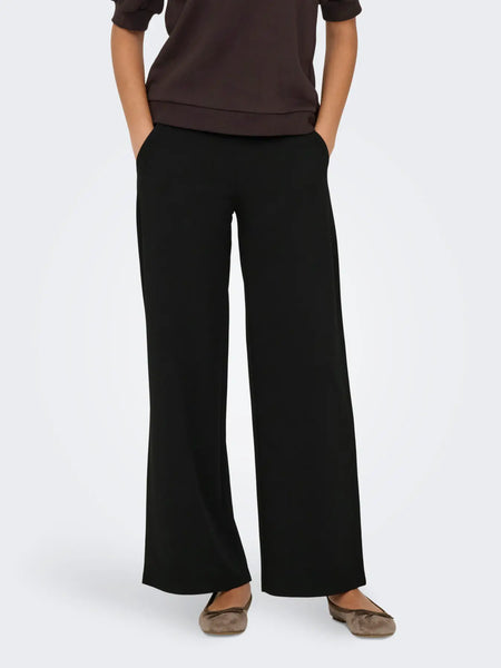 Catia Wide Leg Pant (Black) - 2 Lengths