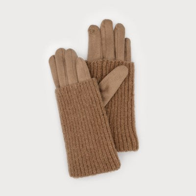 Oprah Ribbed Wrist Warmer Faux Suede Gloves - 5 Options