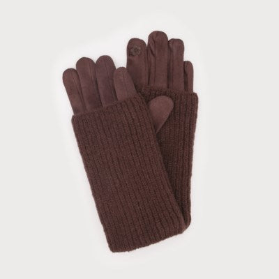 Oprah Ribbed Wrist Warmer Faux Suede Gloves - 5 Options