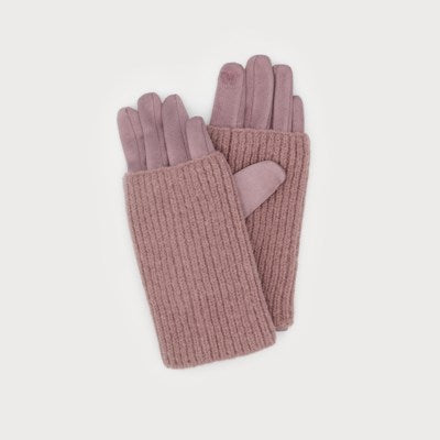 Oprah Ribbed Wrist Warmer Faux Suede Gloves - 5 Options
