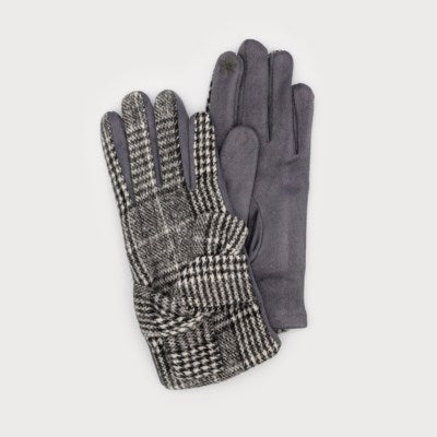 Diane Knot Plaid Gloves - 3 Colour Options