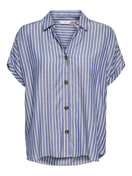 Gibsi Striped Blouse (Denim Blue)