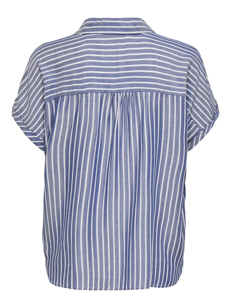 Gibsi Striped Blouse (Denim Blue)