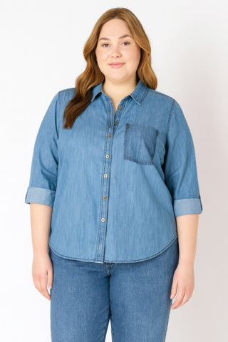 PLUS Gabbie Denim Shirt