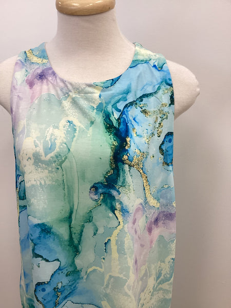 PLUS Compliments Amy Watercolour Tank Dress