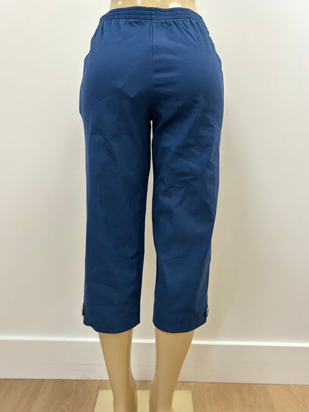 Compliments Serena Button Detail Capri (Blue)