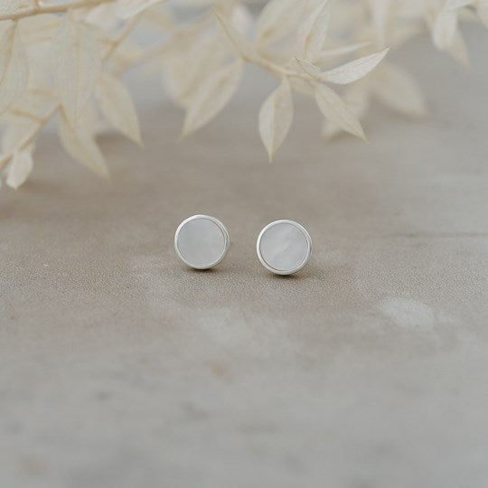 Alluring Mother of Pearl Studs - 2 Colour Options