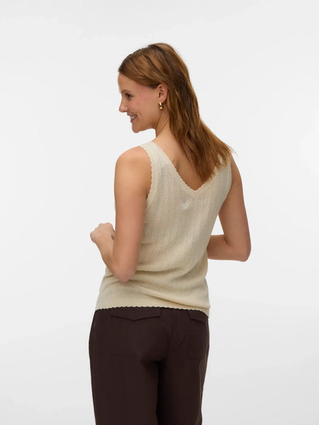 Lexie Pointelle Knit Tank (Birch)