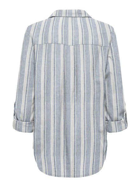Goa Button Down Top (Blue Stripe)