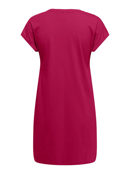 Bloom Organic Cotton T-Shirt Dress (Sangria)