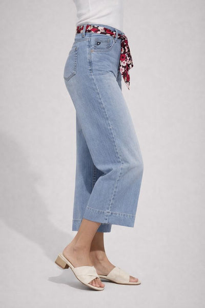 Robie Wide Leg Ankle Jean with Scarf Tie