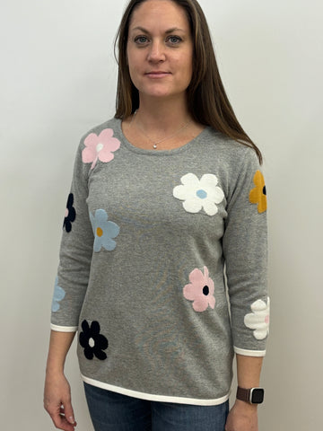 Jori Cotton Floral Sweater