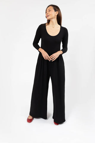 Smash + Tess Camille Long Sleeve Romper (Black)