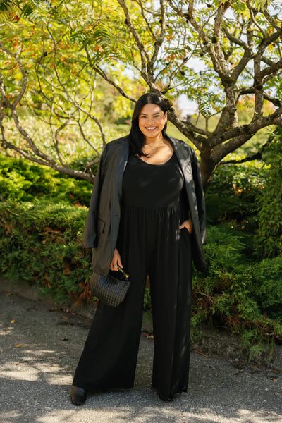 Smash + Tess Camille Long Sleeve Romper (Black)