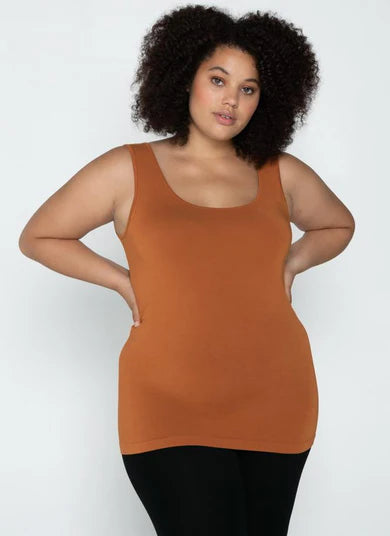 CURVY C'est Moi Long Bamboo Tank - Multiple Colours