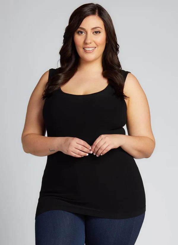 CURVY C'est Moi Long Bamboo Tank - Multiple Colours