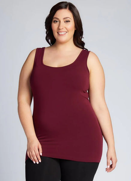 CURVY C'est Moi Long Bamboo Tank - Multiple Colours
