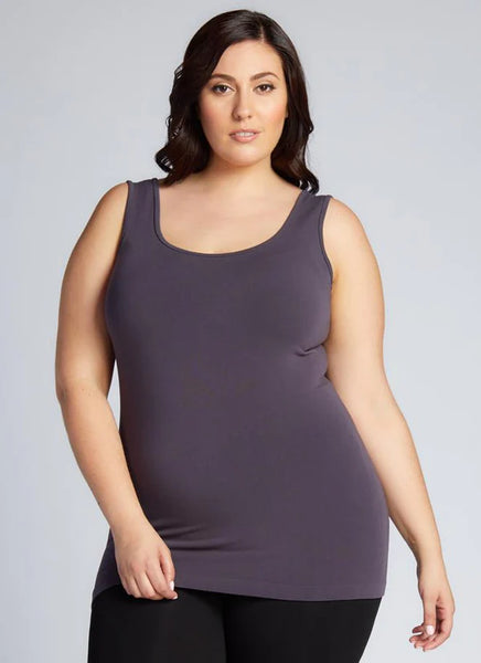 CURVY C'est Moi Long Bamboo Tank - Multiple Colours