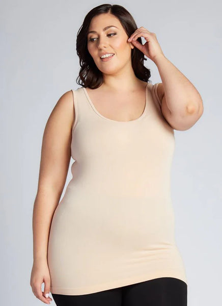 CURVY C'est Moi Long Bamboo Tank - Multiple Colours