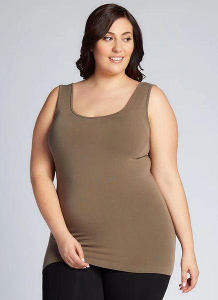 CURVY C'est Moi Long Bamboo Tank - Multiple Colours