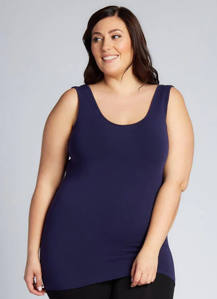 CURVY C'est Moi Long Bamboo Tank - Multiple Colours