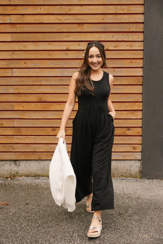 Smash + Tess Colbie Crop Romper (Black)