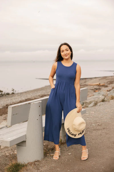 Smash + Tess Colbie Crop Romper (Sea Blue)