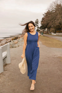 Smash + Tess Colbie Crop Romper (Sea Blue)