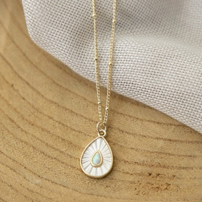 Dewdrop Opalite Necklace - 2 Colour Options
