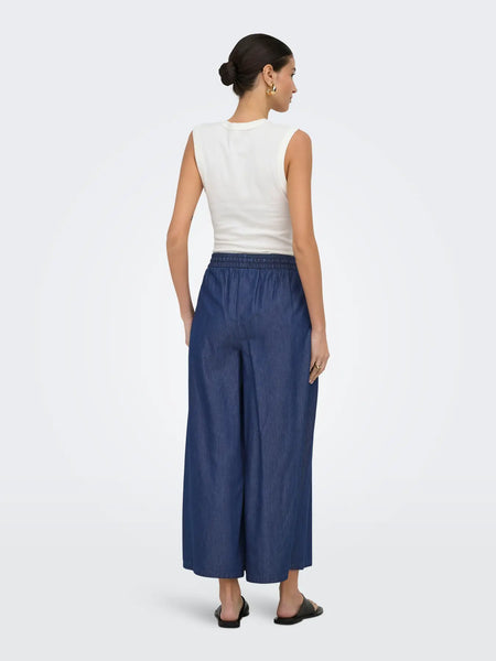 Bea Wide Palazzo Pant (Dark Blue)