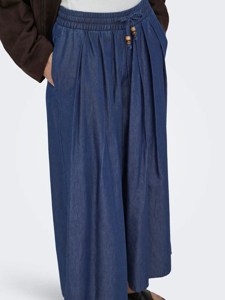 Bea Wide Palazzo Pant (Dark Blue)
