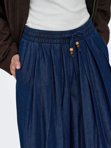 Bea Wide Palazzo Pant (Dark Blue)