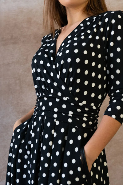 Evelyn Polka Dot Dress