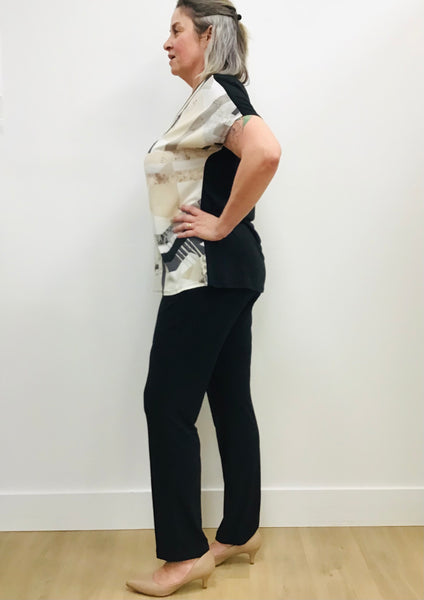 Eddie Pull On Straight Pant (Black)