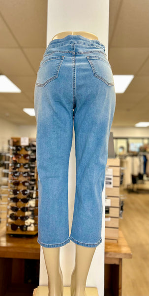 Marisa Pull On Denim Capri